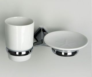 WasserKRAFT Aller K-1126C Держатель стакана и мыльницы